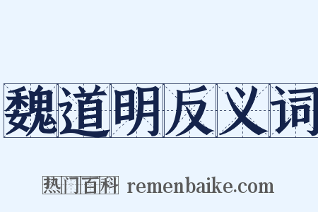 魏道明反义词是什么意思的图片